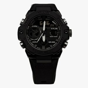 X-TLOK Men's Tactical Military Sport Watch – Dual Time, Waterproof & LED Backlight